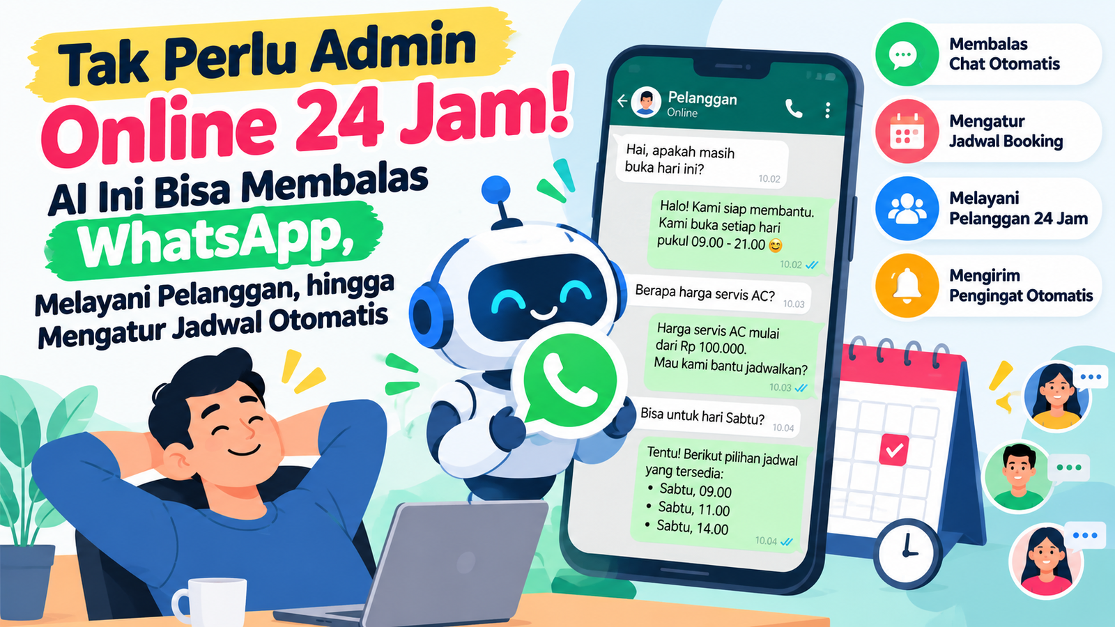 Tak Perlu Admin Online 24 Jam! AI Ini Bisa Membalas WhatsApp, Melayani Pelanggan, hingga Mengatur Jadwal Otomatis